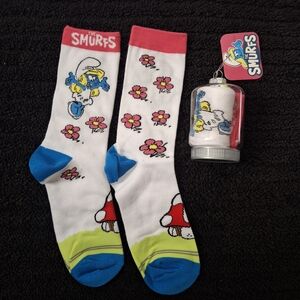 Smurf Socks In A Christmas Ornament
